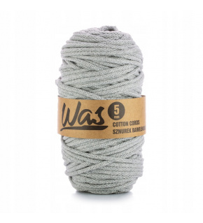 Cotton cord 5mm, 100m, grey 040