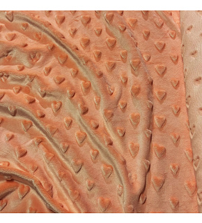 Minky fabric with hearts, 320 g/m², width 160 cm, by the meter, salmon