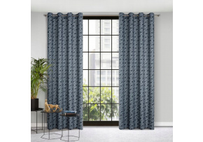 Patterned decorative curtain Juliet color graphite 140 x 250 cm