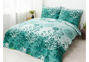 Cotton bedding Amelie, mint color, 140x200 cm Cotton bedding Amelie, mint color, 140x200 cm