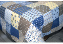 Crepe bedding with zipper, color Blue, 140x200 cm