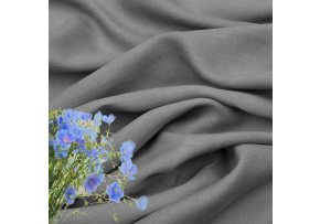 Natural linen fabric Julia, Gray(9119), 154 gr/m2