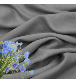 Natural linen fabric Julia, Gray(9119), 154 gr/m2