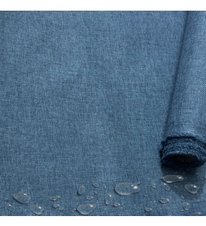 Water-repellent fabric Imitation linen, 220 g/m², width 160 cm, dark blue