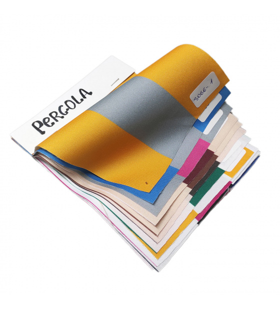 Sample of waterproof Pergola fabrics, 14 colors 15x20 cm