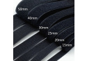 Black hook and loop tape with adhesive 100 mm
