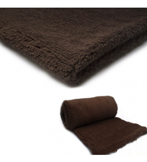 Minky Beránek, 220 g/m², width 160 cm, by the meter, dark brown