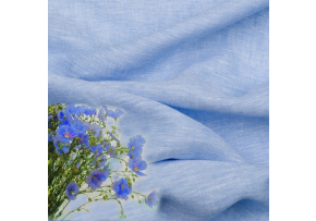Natural linen fabric Julia, Lt. Blue, 154 g/m2