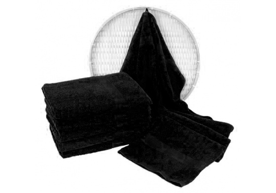 Terry towel 70x140 cm, color black