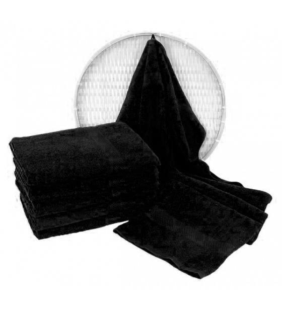 Terry towel 70x140 cm, color black
