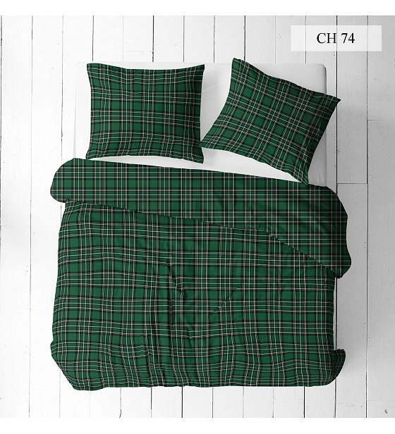 Christmas cotton fabric, by the meter, width 160 cm, Christmas motif on Green