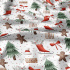 Christmas cotton fabric, by the meter, width 160 cm, pattern Christmas on White 18
