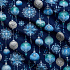 Christmas cotton fabric, by the meter, width 160 cm, Christmas Toys on blue