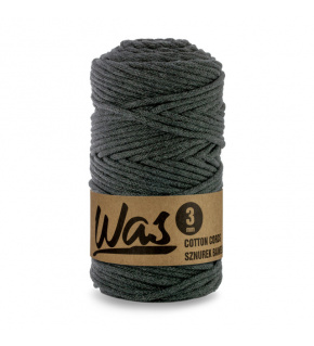 Cotton cord 3mm, 100m, ANTHRACITE Cotton cord 3mm, 100m, ANTHRACITE