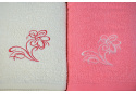 Set of Terry Towels 2 pcs, color Pink and Ecru