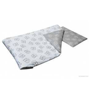 2-piece Crib Bedding Set GRAY BEAR Color Gray