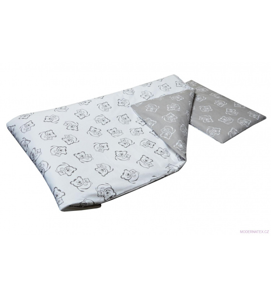 2-piece Crib Bedding Set GRAY BEAR Color Gray