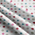 Children's cotton fabrics, by the meter. Dot 18 mm, Multi on White