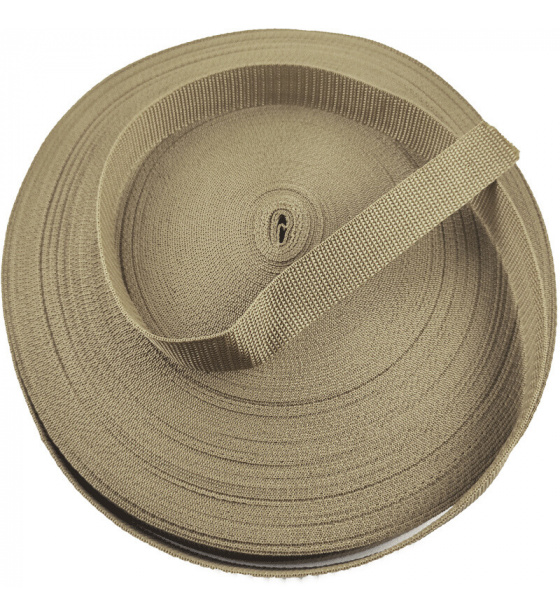Polypropylene strap 25 mm beige (50 m package)