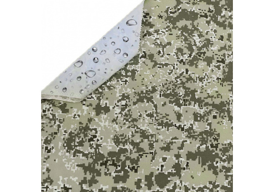 Waterproof fabrics CODURA 600X300 military, pixel 1.5 m x 0.5 m