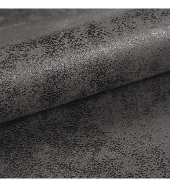 Eco leather Madagascar, soft upholstery material, graphite, by the meter