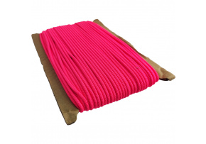 Round elastic cord, colored, 3 mm, 50 m, neon pink color Round elastic cord, colored, 3 mm, 50 m, neon pink color