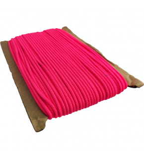 Round elastic cord, colored, 3 mm, 50 m, neon pink color