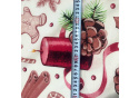 Tissus en coton de Noël au mètre, 160 cm motif Noël blanche