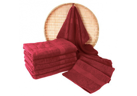Terry towel 50x100 cm, color burgundy