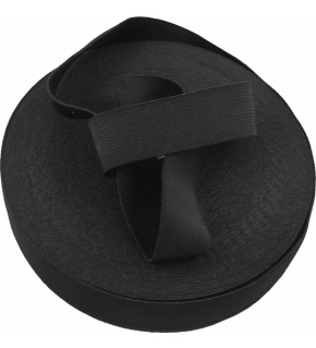 Elastic for garment sewing, width 20 mm, black, 25 m package