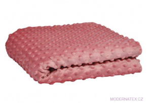 Fabric Minky Microfleece 380 Dot, color Old Pink