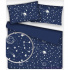 Children's Cotton Fabric Galaxy White on Navy Blue
