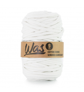 Cotton cord 9mm, 50m, white 010