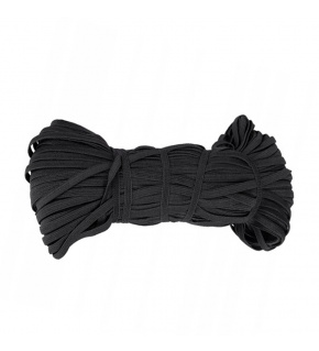 Black sewing elastic 15 mm, pack of 25 m