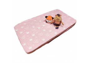 Cotton fitted crib sheet with elastic 120x60 cm