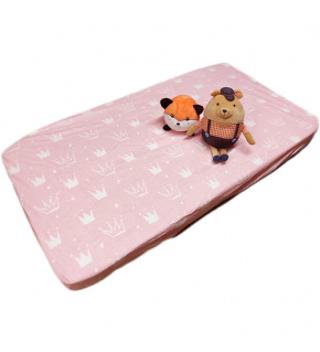 Cotton fitted crib sheet with elastic 120x60 cm