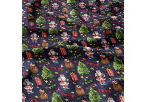 Christmas cotton fabric, by the meter, width 160 cm, Christmas Santa Claus Christmas cotton fabric, by the meter, width 160 cm, Christmas Santa Claus
