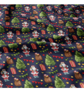 Christmas cotton fabric, by the meter, width 160 cm, Christmas Santa Claus Christmas cotton fabric, by the meter, width 160 cm, Christmas Santa Claus