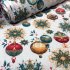 Christmas cotton fabric, by the meter, width 160 cm, Christmas Toys on White