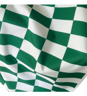Outdoor fabric Pergola (Oxford), 200 g/m², width 160 cm, white-dark green checkered 5x10 cm