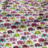 Cotton fabrics, by the meter. Amaranth Elephants on White