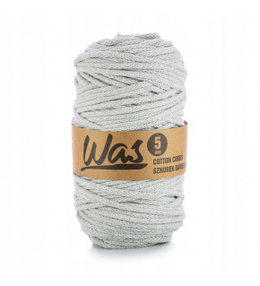 Cotton cord 5mm, 100m, light gray 030