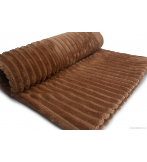 Fabric with stripes, 300 g/m², width 160 cm, by the meter, toffee