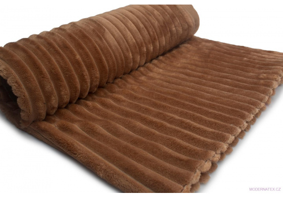 Dekoráční látka MÍNKY PROUZKY barva TOFFI 