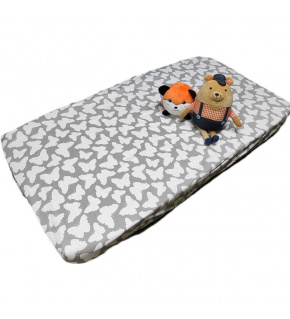 Cotton fitted crib sheet with elastic 120x60 cm