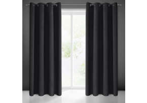 Blackout curtain with eyelets BLACK 135X250 cm