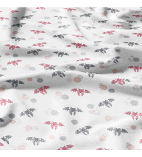 Cotton fabrics, by the meter. Bat on White