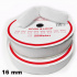 Sew-on Velcro Hook and Loop set, white 16 mm x 25 m