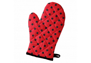 Kitchen Oven Mitt, Red Polka Dot