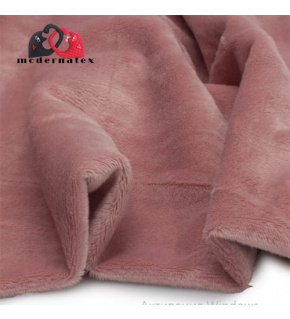 Minky fabric, solid color, 220 g/m², width 160 cm, dusty pink